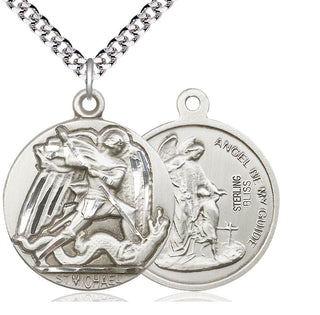 Sterling Silver Saint Michael the Archangel Medal Catholic Jewelry