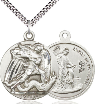 Sterling Silver Saint Michael the Archangel Medal Catholic Jewelry