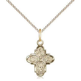 14kt Gold Filled 5-Way Chalice Medal Religious and Catholic Jewelry