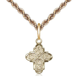 14kt Gold Filled 5-Way Chalice Medal Religious and Catholic Jewelry