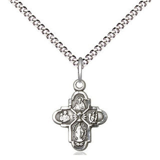 Sterling Silver 5-Way Chalice Medal Religious and Catholic Jewelry