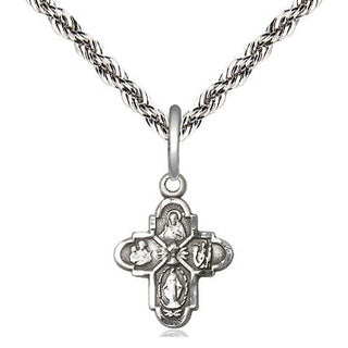Sterling Silver 5-Way Chalice Medal Religious and Catholic Jewelry