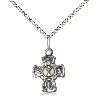 Sterling Silver 5-Way / Chalice Medal Religious and Catholic Jewelry