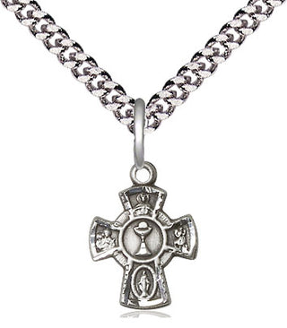 Sterling Silver 5-Way / Chalice Medal Religious and Catholic Jewelry