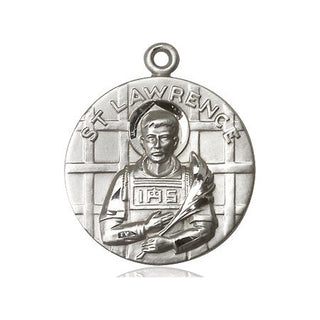 Sterling Silver Saint Lawrence Medal Catholic Jewelry