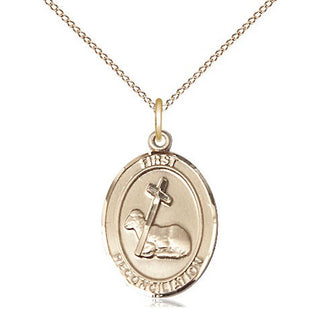 14kt Gold Filled First Reconciliation Medal Catholic Jewelry