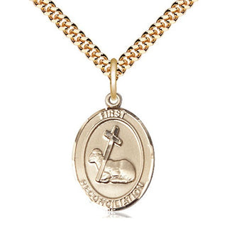 14kt Gold Filled First Reconciliation Medal Catholic Jewelry