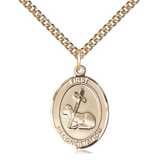 14kt Gold Filled First Reconciliation Medal Catholic Jewelry