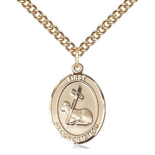 14kt Gold Filled First Reconciliation Medal Catholic Jewelry