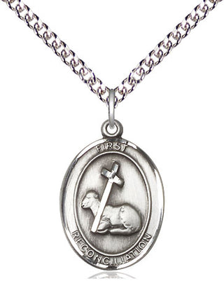 Sterling Silver First Reconciliation Medal Catholic Jewelry