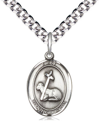 Sterling Silver First Reconciliation Medal Catholic Jewelry