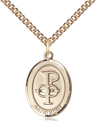 14kt Gold Filled Matrimony Medal Catholic Jewelry