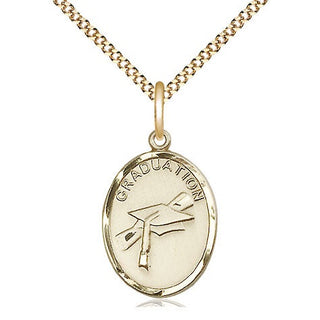 14kt Gold Filled Graduation Medal Catholic Jewelry