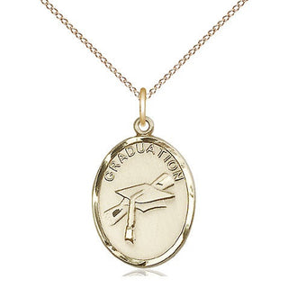 14kt Gold Filled Graduation Medal Catholic Jewelry