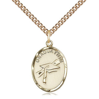 14kt Gold Filled Graduation Medal Catholic Jewelry