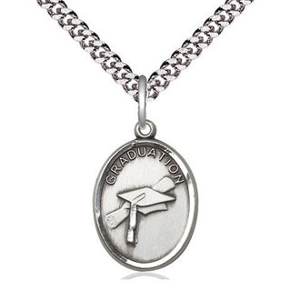 Sterling Silver Graduation Medal Catholic Jewelry