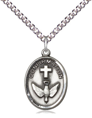 Sterling Silver Confirmation Medal Catholic Jewelry