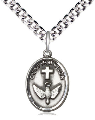 Sterling Silver Confirmation Medal Catholic Jewelry