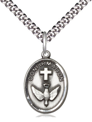 Sterling Silver Confirmation Medal Catholic Jewelry