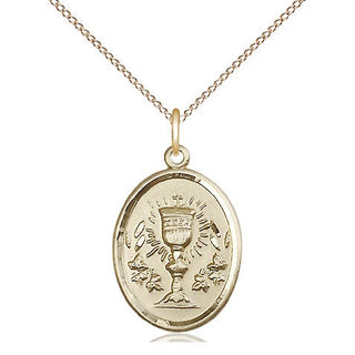 14kt Gold Filled Chalice Medal Religious Jewelry