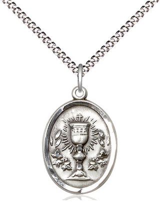Sterling Silver Chalice Medal Religious Jewelry
