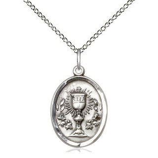 Sterling Silver Chalice Medal Religious Jewelry