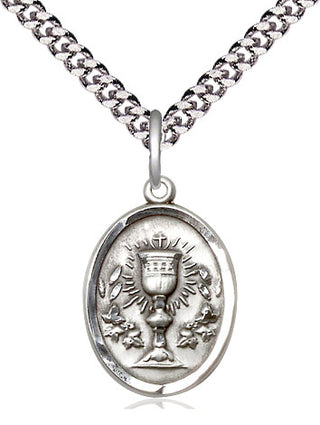 Sterling Silver Chalice Medal Religious Jewelry
