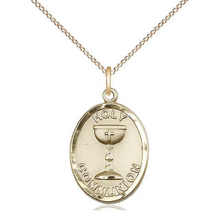 14kt Gold Filled Holy Communion Medal Catholic Jewelry