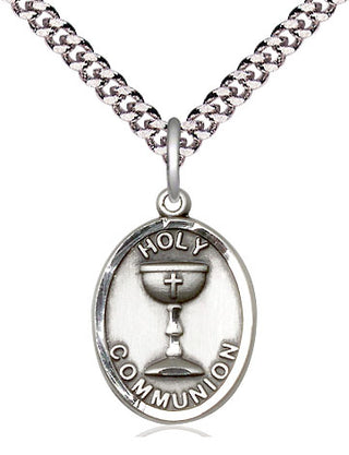Sterling Silver Holy Communion Medal Catholic Jewelry