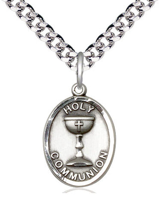 Sterling Silver Holy Communion Medal Catholic Jewelry