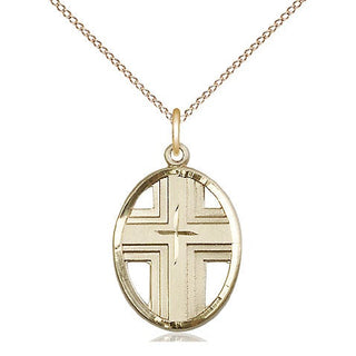 14kt Gold Cross Medal