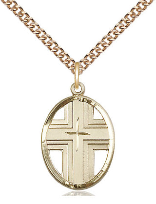 14kt Gold Cross Medal