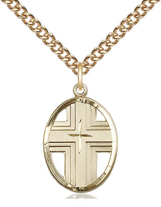 14kt Gold Cross Medal