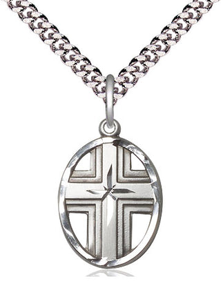 Sterling Silver Cross Medal Catholic Jewelry