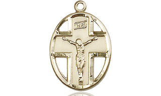 14kt Gold Filled Crucifix Medal