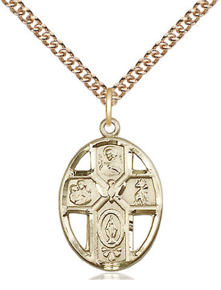 14kt Gold 5-Way / Holy Spirit Medal