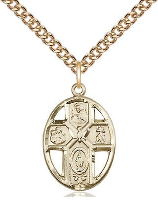14kt Gold 5-Way / Holy Spirit Medal