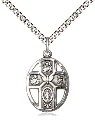 Sterling Silver 5-Way / Holy Spirit Medal Religious Jewelry