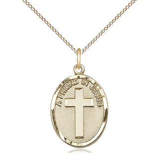 14kt Gold A Friend In Jesus Medal