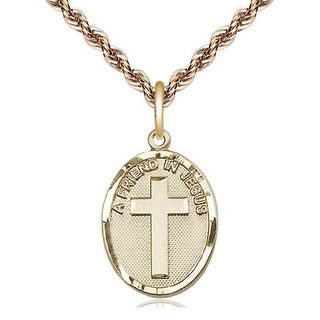 14kt Gold A Friend In Jesus Medal