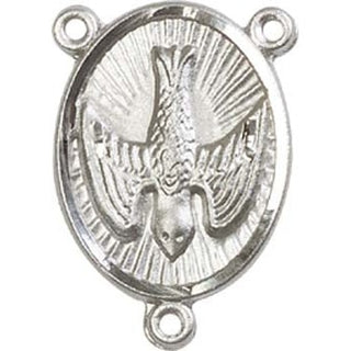 Silver Plate Holy Spirit Rosary Center Rosary Center