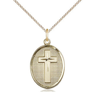 14kt Gold Filled Cross Medal Religious Jewelry