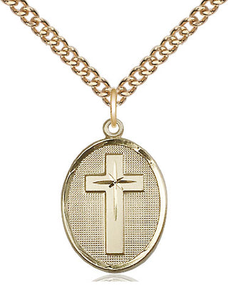 14kt Gold Filled Cross Medal Religious Jewelry