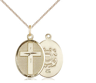 14kt Gold Cross Coast Guard Medal