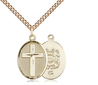 14kt Gold Cross Coast Guard Medal