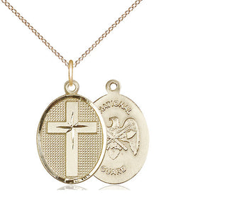 14kt Gold Cross National Guard Medal