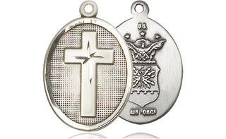 Sterling Silver Cross Air Force Medal