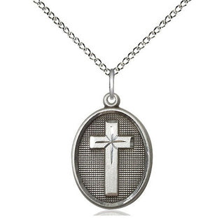Sterling Silver Cross Medal Religious Jewelry
