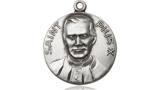 Sterling Silver Pope Pius X Medal Religious Jewelry