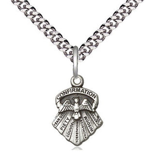 Pewter Seven Gifts Medal Religious and Catholic Jewelry